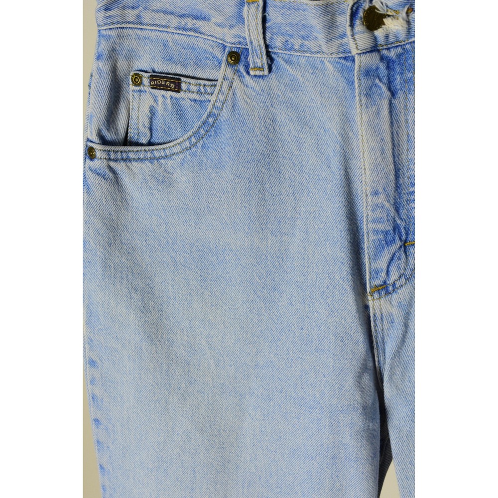 90s Vintage Light Stone Wash Straight Leg Jeans Womens 12 Lee Riders High Waist - Picture 4 of 7